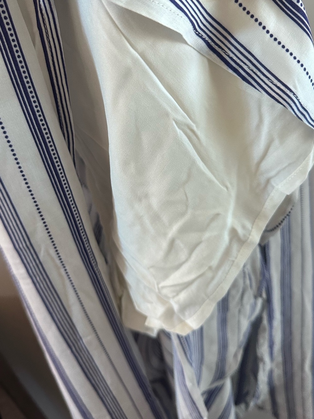 NWT HEM & Thread Blue & White Striped Wide Leg Jumpsuit | Size Large | Tie Waist - Picture 5 of 6